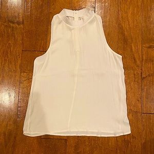A New Day White Flowy Tank Top